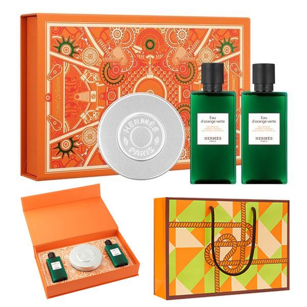 Hermès Eau d'Orange Verte Body Shower Gel & Eau de Citron Noir Face and Body Balm Set + Shopping Bag Included product image