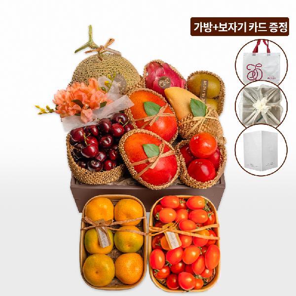 "With Complimentary Message Card" Premium Luxury Fruit Gift Set Signature No. 2, 10 Varieties (Melon, Mandarin Orange, etc.) 4.9kg or more - Korea’s First Fruit Sommelier with 27 Years of Experience item image