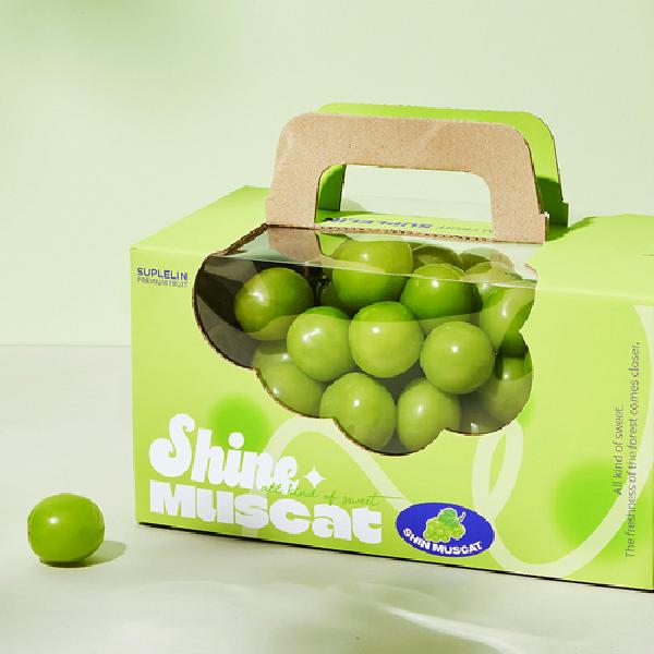 Crisp & Sweet Premium High-Brix Shine Muscat, Total 600g or More (1 Bunch) product image