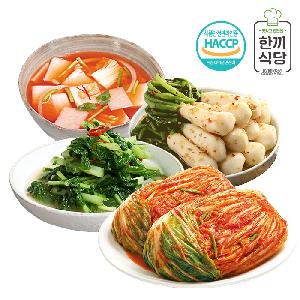 Hankki Sikdang 100% Korean Kimchi Value 4-Type Set (Whole Napa Cabbage Kimchi 1kg, Cheongyang Chili Young Summer Radish Kimchi 1kg, Chili Seed Young Radish Kimchi 1kg, Nabak Kimchi 1kg) product image