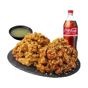(Boneless/Bone-in) Half & Half Chicken (Udo Peanut/Fried)+Cola 1.25L product image