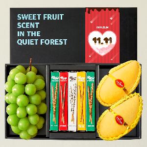 Premium Shine Muscat & Thai Mango (3 pcs) + Pepero Gift Set (5 pcs) product image