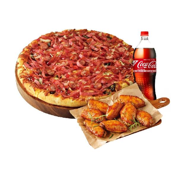 (Original) Double Meat Jalapeño L + Western Hot Wings + Coke 1.25L product image