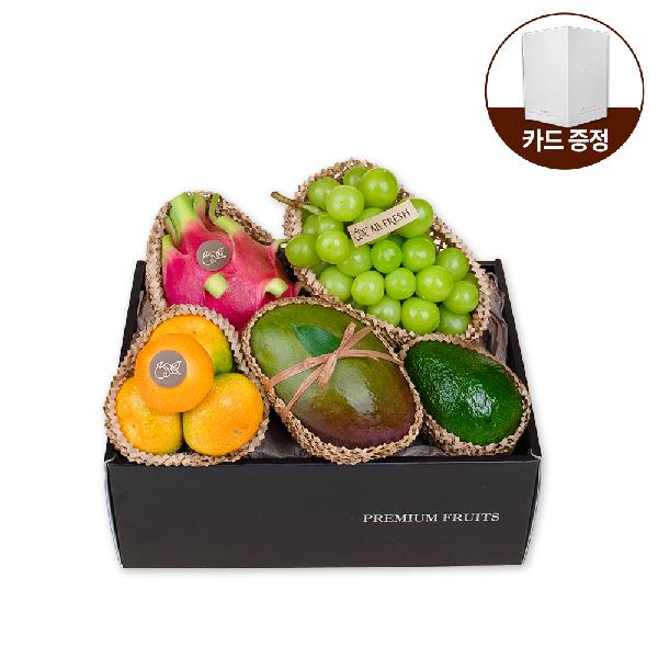 "With Complimentary Message Card" Premium Fruit Gift Set Eco-Friendly Packaging No. 1, 6 Varieties (Thai Mango, Mangosteen, etc.) 1.6kg or more - Korea’s First Fruit Sommelier with 27 Years of Experience item image