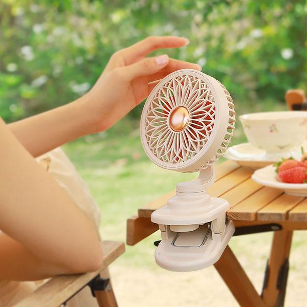 Sunflower Mini Clip-On Rechargeable Cordless Fan_Green (Stroller/Camping) product image
