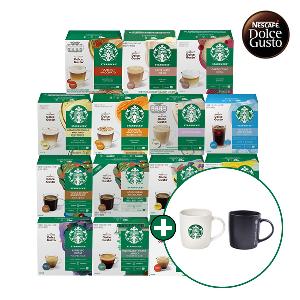 Coffee Capsules 12 Pcs 2 Boxes (Random Flavors) + Starbucks Mug (Random) product image