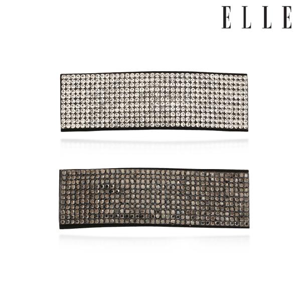 Wide Square Cubic Hair Pin ELHP016 White product image