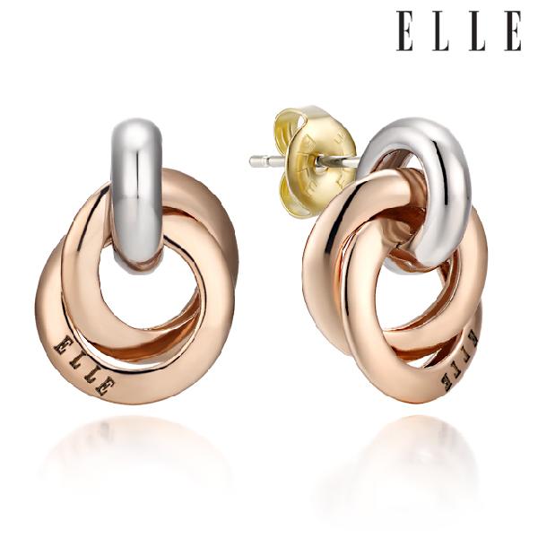 14K Straw Simple Earrings (Gold Pin) ELGPEE351 White/Rose product image