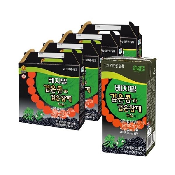 Black Bean & Black Sesame Soymilk 190ml x 64 Packs (16 Packs x 4 Boxes) product image