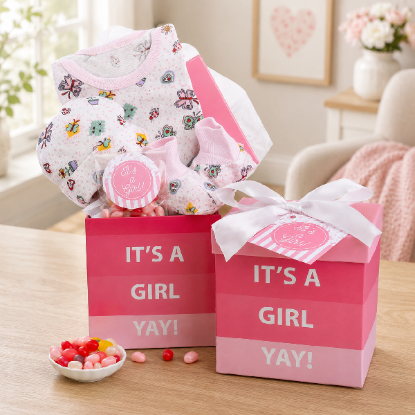 It's A Girl New Baby Gift Basket item image