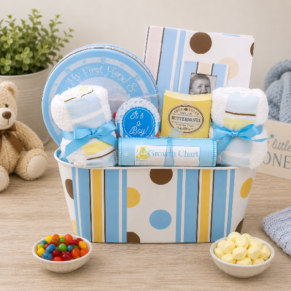 Welcome to the World Baby Boy Gift Basket item image
