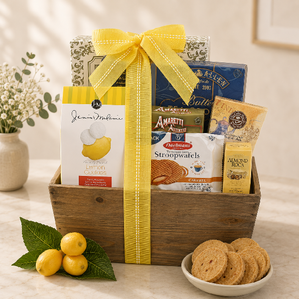 Lemon Breeze Cookies and Tea Summer Gift Tote product image