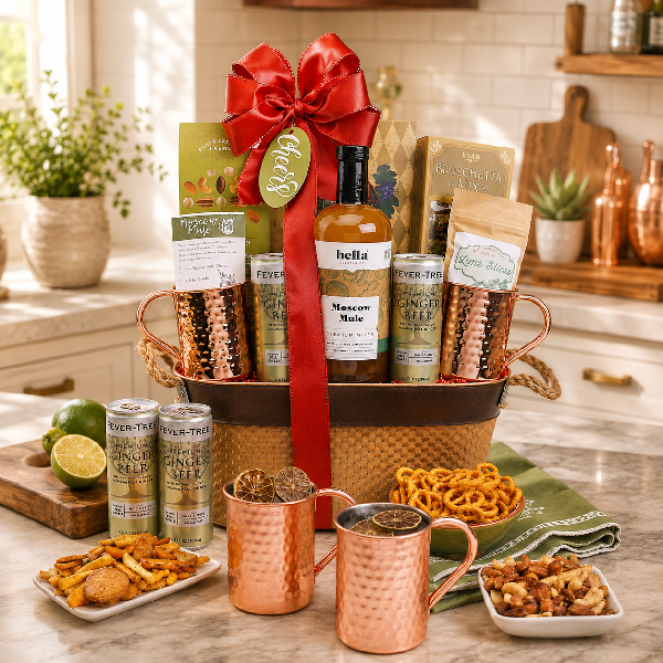 Moscow Mule Handcrafted Cocktail Gift Basket item image
