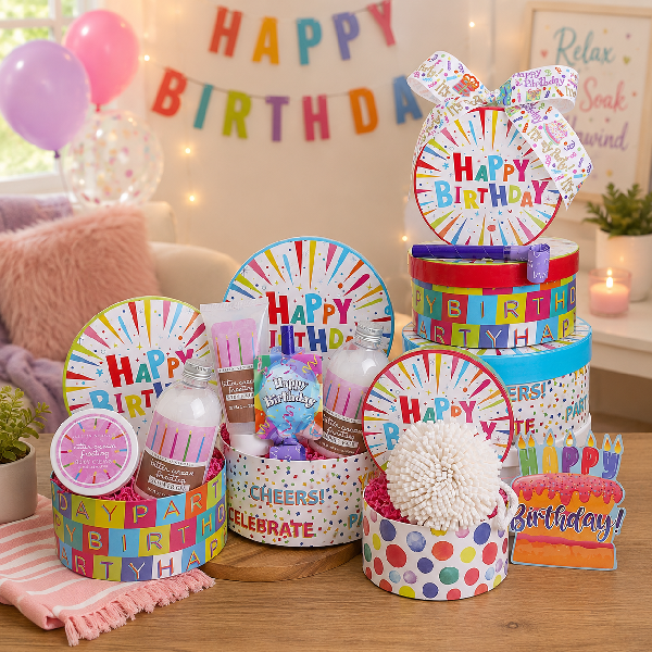 Happy Birthday Buttercream Spa Wishes Gift Tower item image