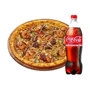 Steak & Shrimp Pizza (L) + Coca-Cola 1.25L product image