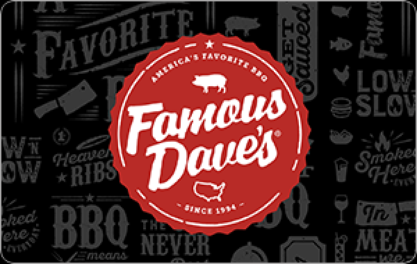 Famous Dave's US$100 Gift Card product image