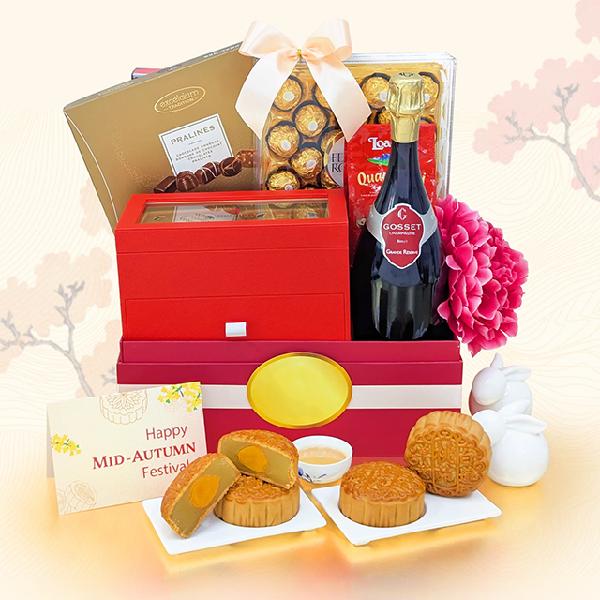 Moonlight Indulgence Gift Hamper – Peach Garden Mooncakes & Champagne - Mid Autumn Festival 2026 product image