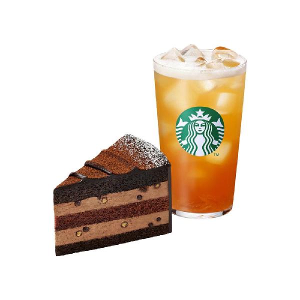 Iced Grapefruit Honey Black Tea T + Chocolate Crunch Cake product image