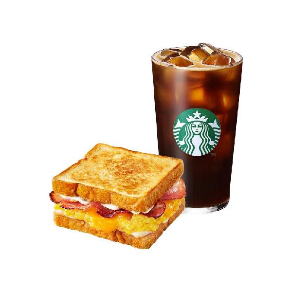 Iced Café Americano T + Scrambled Egg Bacon Sandwich product image