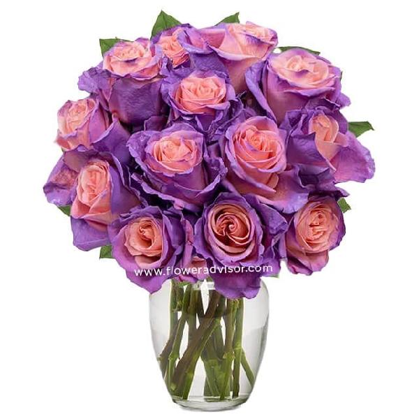 One Dozen Blushing Lavender Roses product image