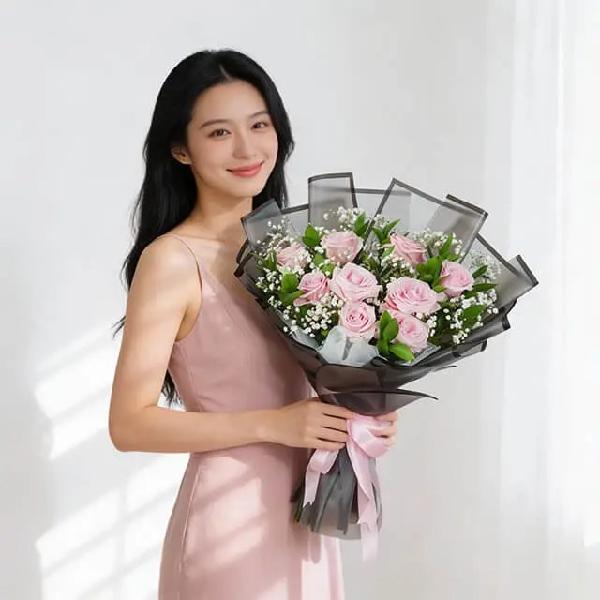 Charming Pink Rose Bouquet - Wonder Flamingo Pink Rose product image