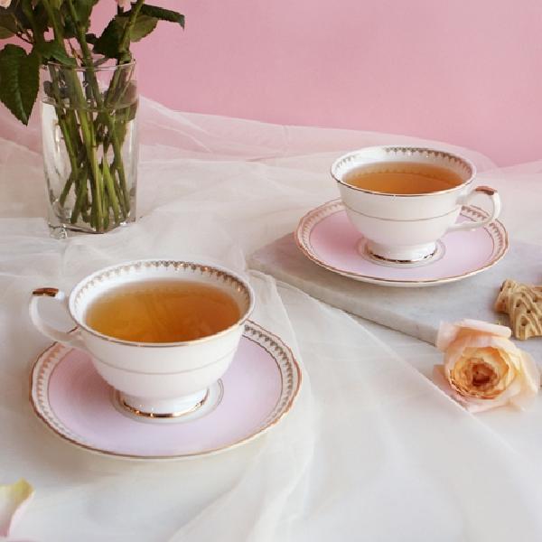 Royal Pastel Pink Coffee Cup Set (for 2) product image