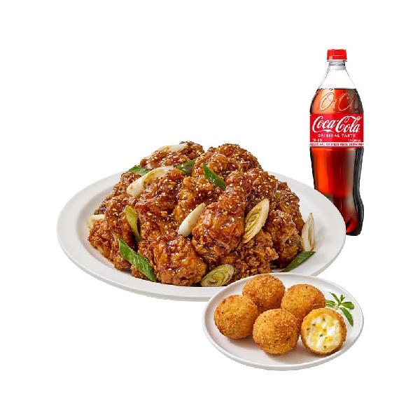 (Boneless/Bone-in) Green Onion Soy Chicken+Mozza Cheddar Balls+Cola 1.25L product image