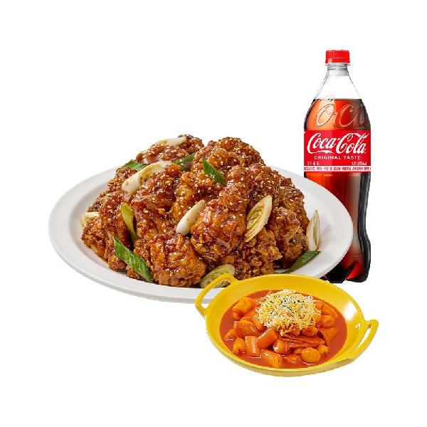(Boneless/Bone-in) Green Onion Soy Chicken+Tteokbokki+Cola 1.25L product image