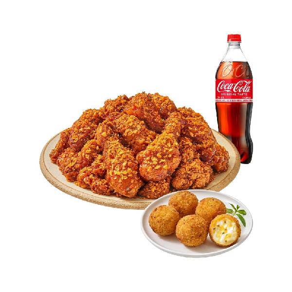 (Boneless/Bone-in) Gochujang Red Crunch+Cheddar Cheese Balls+Cola 1.25L product image