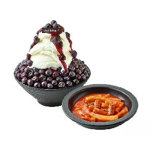 Pure Yogurt Blueberry Shaved Ice + Mala Tteokbokki product image