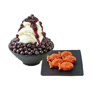 Pure Yogurt Blueberry Shaved Ice + Bite-sized Fish-Shaped Buns (Buldak) product image