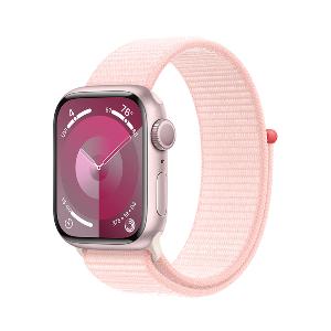 Apple Watch 9(GPS)45mm Pink Aluminium Case with Light Pink Sports Loop product image