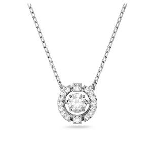 Sparkling Dance necklace Round cut, White, Rhodium plated product image