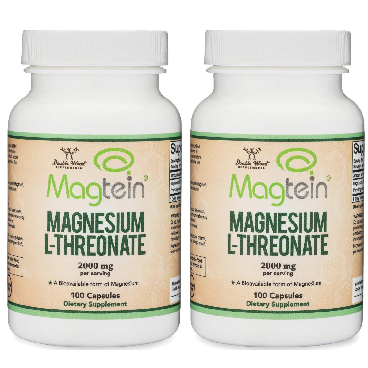 Magnesium L-Threonate (Magtein) Supplement - Double Pack item image