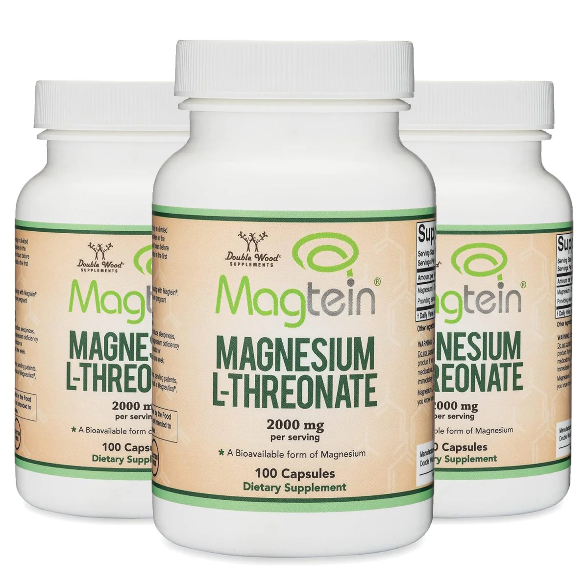 Magnesium L-Threonate (Magtein) Supplement - Triple Pack item image