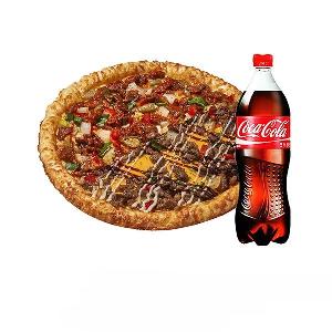 Spicy Bulgogi Pizza ½(L) + Philly Cheese Bulgogi Pizza ½(L) + Coke 1.25L product image