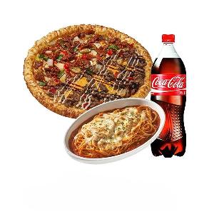 Spicy Bulgogi Pizza ½(L) + Philly Cheese Bulgogi Pizza ½(L) + Tomato Spaghetti + Cola 1.25L product image