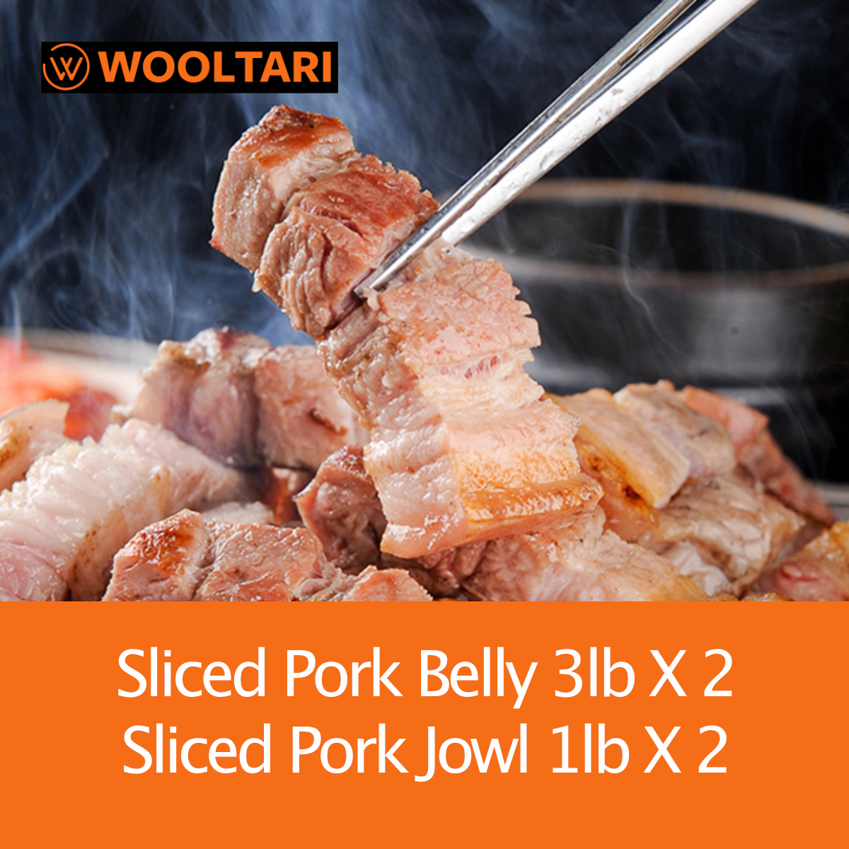 Pork Belly 3 lbs  x2 packs Pork Jowl 1 lb x 2 packs product image