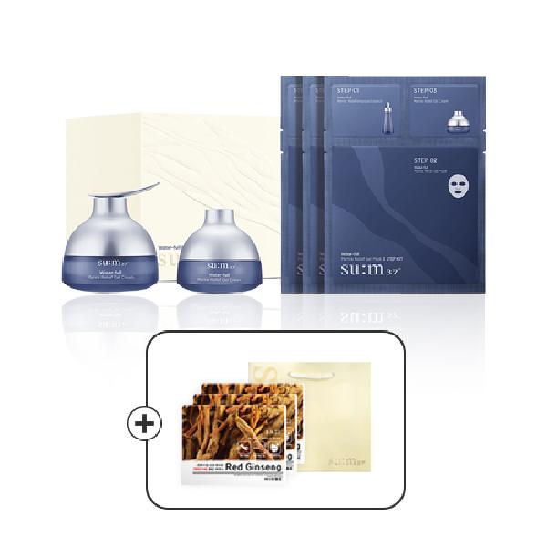 Water-Full Marine Relief Gel Cream Set (Department Store Same Product) + 3 Sheet Masks (Shopping Bag) product image