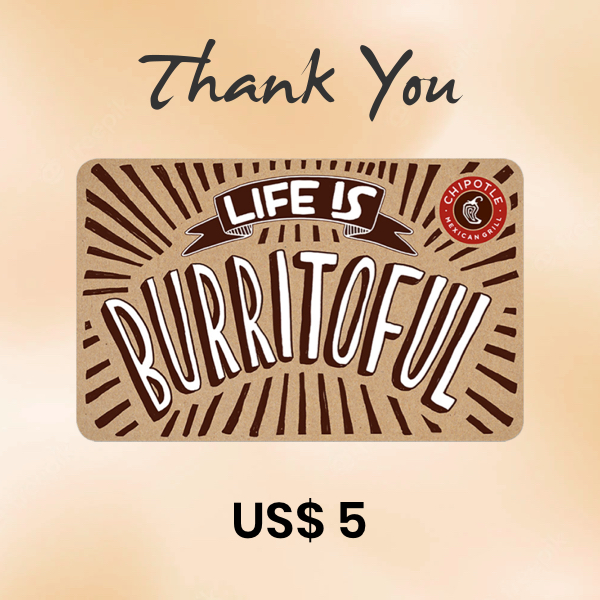 Chipotle US$ 5 Gift Card product image