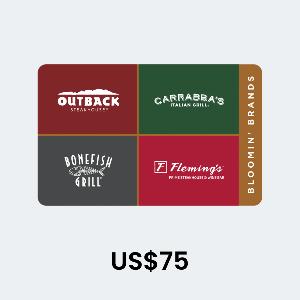 Bloomin Brands US$75 Gift Card product image