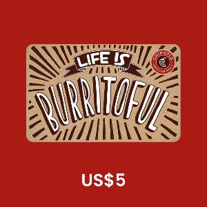 Chipotle US$5 Gift Card product image