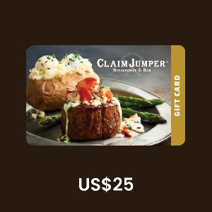 Claim Jumper Restaurant & Saloon® US$25 Gift Card product image