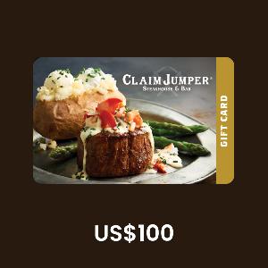 Claim Jumper Restaurant & Saloon® US$100 Gift Card product image