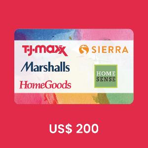 TJX US$200 Gift Card product image