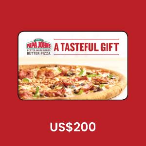 Papa John's US$200 Gift Card product image