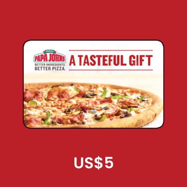 Papa John's US$5 Gift Card product image