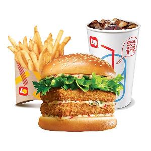 Square Shrimp Double Burger Set product image
