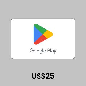 Google Play US$25 Gift Card product image