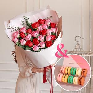 Giant Bouquet (Lovely Bonita) & Macaron (10pcs) product image